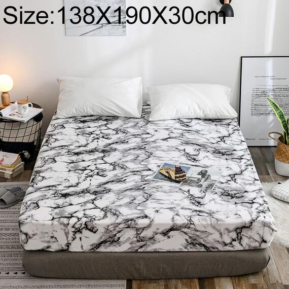 Marmo Modello Letto Dust Coprimaterasso Custodia protettiva fornita copertina Biancheria
