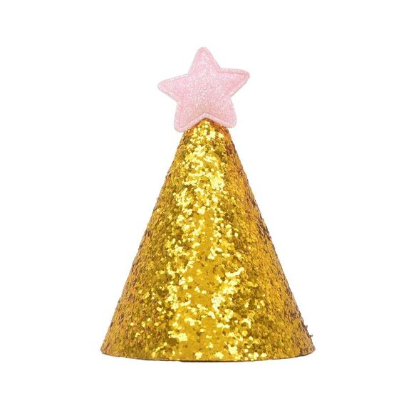 10 pezzi cappello compleanno dorato bambini età vestire cappello stella berretto torta glitter (stella rosa)