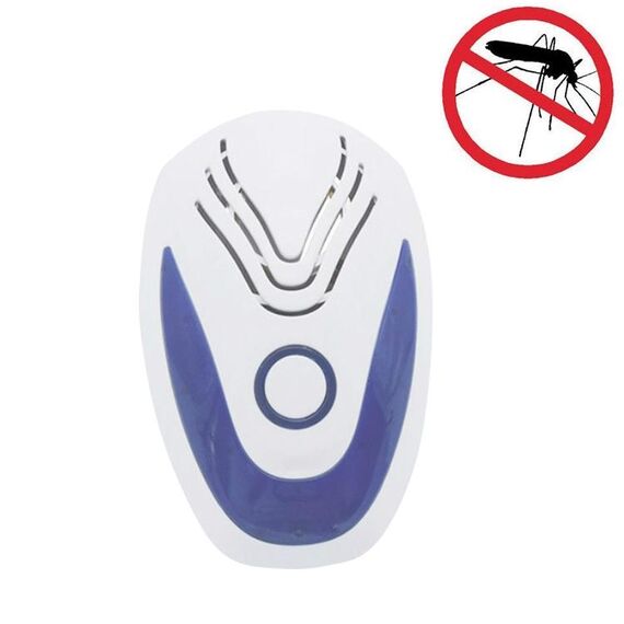 Repellente per zanzare elettronico ad ultrasuoni multifunzionale, tipo di spina: spina britannica (blu)