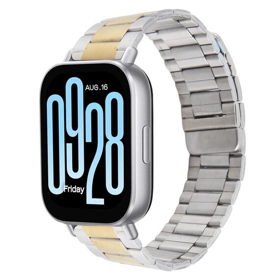 Cinturino per orologio magnetico in acciaio a tre grani da 20 mm (argento e oro)