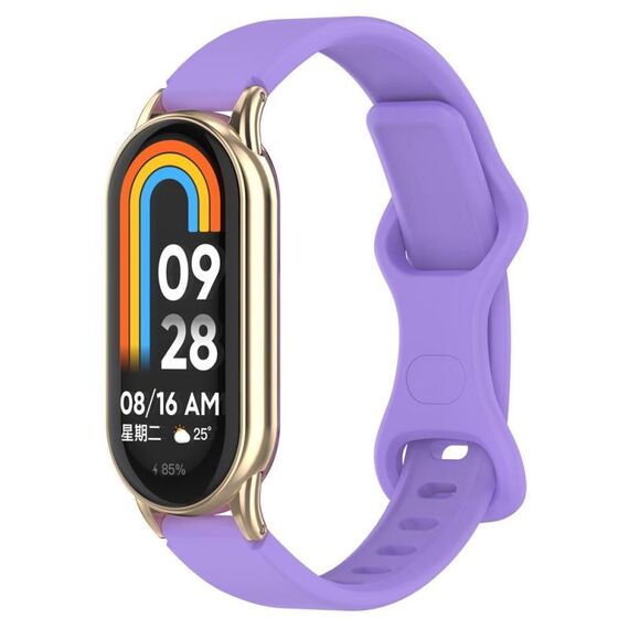 Cinturino per orologio in silicone con fibbia a farfalla da 12 mm (viola)
