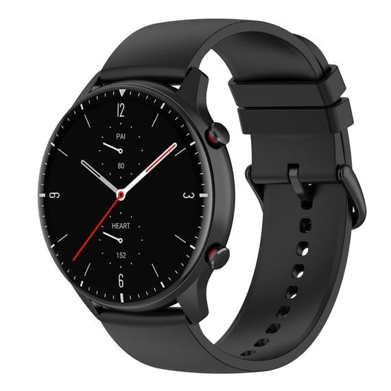 Cinturino per orologio in silicone con coda tonda da 22 mm (nero)
