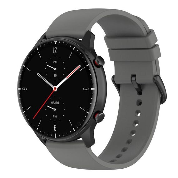 Cinturino per orologio in silicone con punta tonda da 22 mm (grigio scuro)