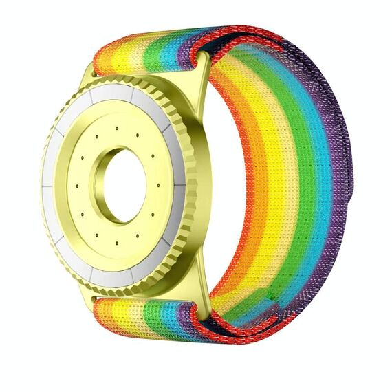 Supporto per telefono con aromaterapia MagSafe, cinturino sportivo (oro + arcobaleno)