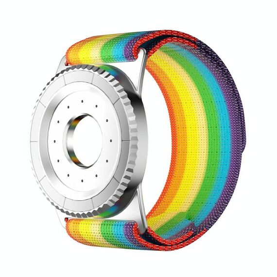 Supporto per telefono con aromaterapia MagSafe, cinturino sportivo (argento + arcobaleno)