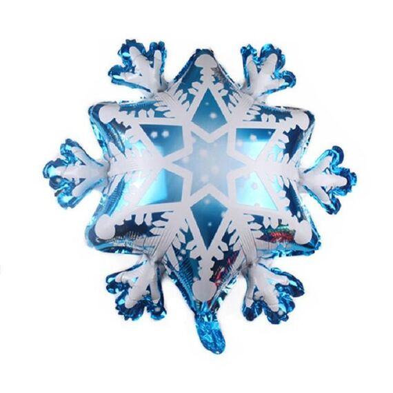 5 pezzi Snowflake Flowed Decorazione per vacanze Palloncino in alluminio Palloncino, Dimensioni: 73 × 73 cm Grande fiocco di neve