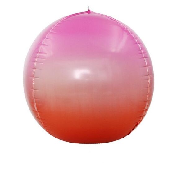 Festa di vacanza Decorazione di nozze 4D colorato specchio rotondo palloncino, specifica: 22 pollici 4D (rosa arancione gradiente)
