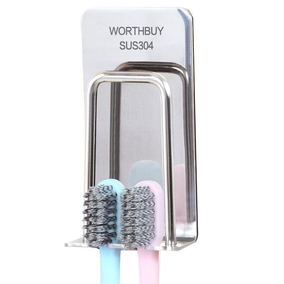 Portabicchieri per spazzolino da denti in acciaio inossidabile con pasta a parete per bagno creativo