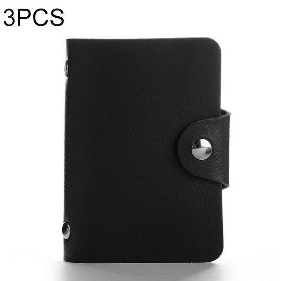 3 PCS Aggiornamento della scheda di versione Aggiornamento Biglietto da visita Trasparente Caverny Color Color Storage Holder, Specificazioni: 12 Slot per schede (Nero)