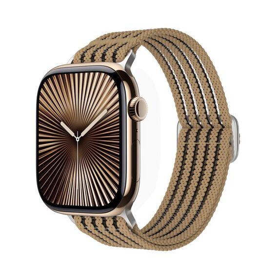 Cinturino per Apple Watch da 42 mm / 41 mm / 40 mm / 38 mm in nylon traspirante con intreccio a filo (colore: tè al latte)