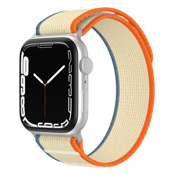 Cinturino per Apple Watch 46 mm / 49 mm / 45 mm / 44 mm xDfind in nylon a doppia sezione (arancione beige)