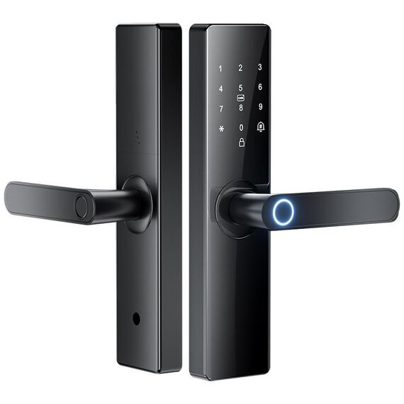 Serratura elettronica con impronta digitale e password Z17 Tuya Smart WiFi, dimensioni del corpo della serratura: 14,7 cm (nero)
