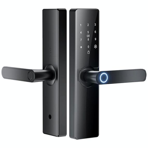 Serratura elettronica con impronta digitale e password Z17 Tuya Smart WiFi, dimensioni del corpo della serratura: 17 cm (nero)