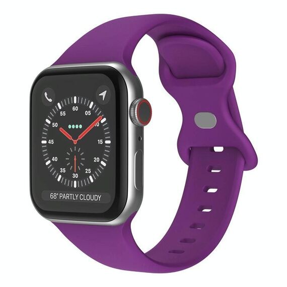 Cinturino in silicone con fibbia a farfalla xDfind per Apple Watch 42 mm / 41 mm / 40 mm / 38 mm (viola)
