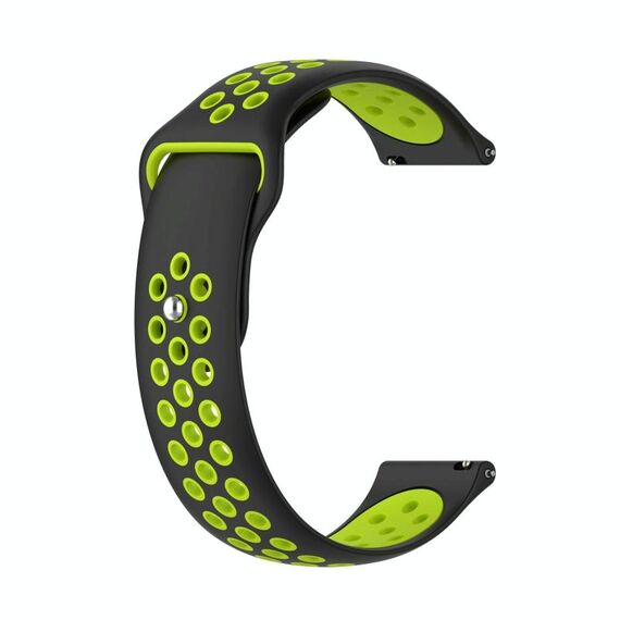 Cinturino per orologio in silicone bicolore xDfind da 20 mm (nero, verde lime)
