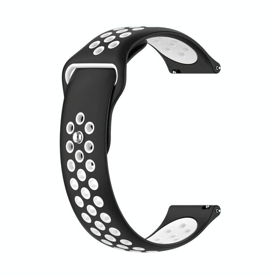 Cinturino per orologio in silicone bicolore xDfind da 22 mm (nero e bianco)
