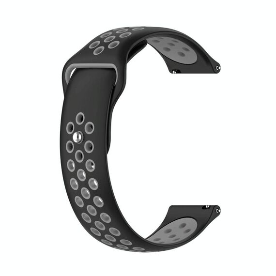 Cinturino per orologio in silicone bicolore xDfind da 22 mm (nero grigio)
