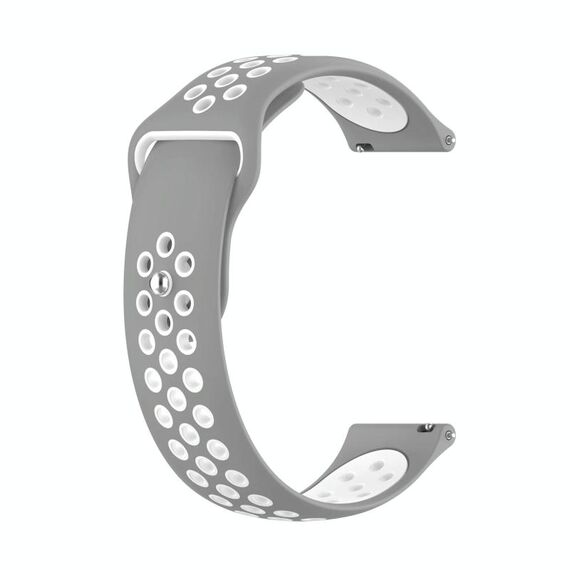 Cinturino per orologio in silicone bicolore xDfind da 22 mm (grigio bianco)