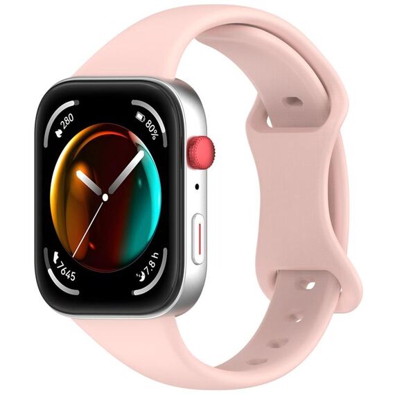 Cinturino in silicone con fibbia a farfalla per Huawei Watch Fit 4 Slim (rosa chiaro e arancione)