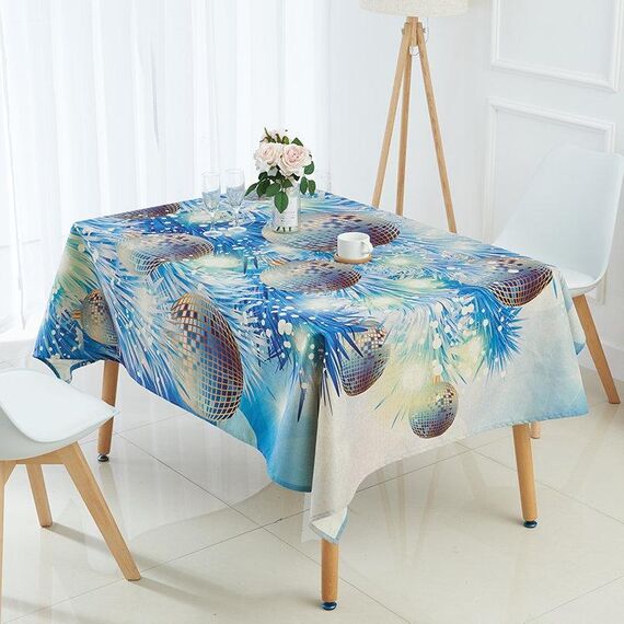 Tovaglia impermeabile in lino criptato per uso domestico, dimensioni: 100x140 cm (blu)