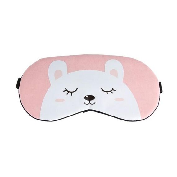Cartoon Animal Cute Sleep Maschera per gli occhi Copertura per ombretto Massaggio Relax Maschera per gli occhi (Coniglio rosa)
