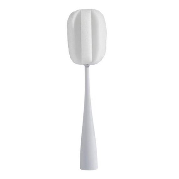 Spazzola per tazza in spugna con manico lungo Spazzola per pulizia della tazza Spazzola per bottiglie Spazzola per tazza in vetro (grigio)