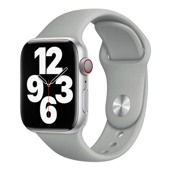 Cinturino sportivo in silicone tinta unita xDfind per Apple Watch 42 mm / 41 mm / 40 mm / 38 mm (grigio chiaro)