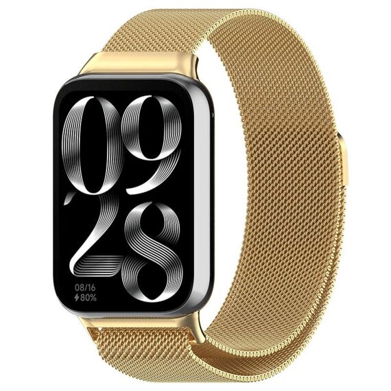 Cinturino in maglia d'acciaio magnetica Milan per Xiaomi Smart Band 9 Pro / 8 Pro xDfind (oro)
