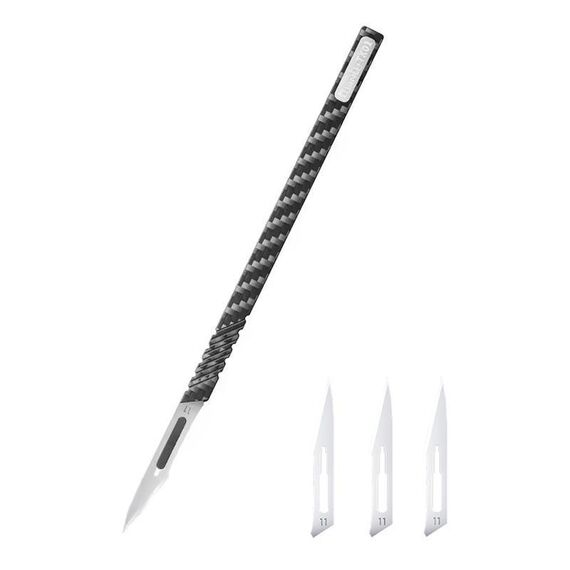 Manico universale per coltello antistatico e non magnetico in fibra di carbonio QianLi TX01