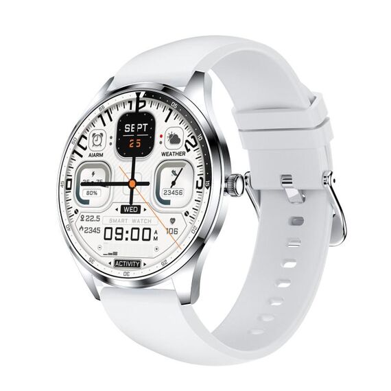 H77 1,43 pollici Schermo AMOLED Orologio intelligente per salute e fitness IP67 Impermeabile Supporto chiamate BT (Bianco)