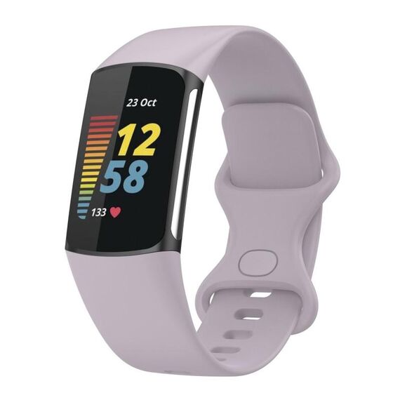 Cinturino in silicone xDfind per Fitbit Charge 6/5, taglia: S (viola lavanda)