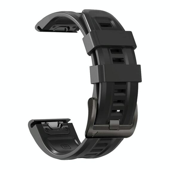 Cinturino per orologio sportivo in silicone puro color argento xDfind da 26 mm (nero)