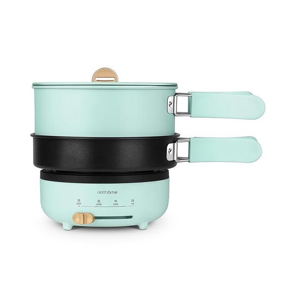 Nathome NDG01 Viaggiare Pieghevole Pieghevole Pieghevole Pieghevole Pieghevole Pan Cucina elettrica, Spina cinese (blu)