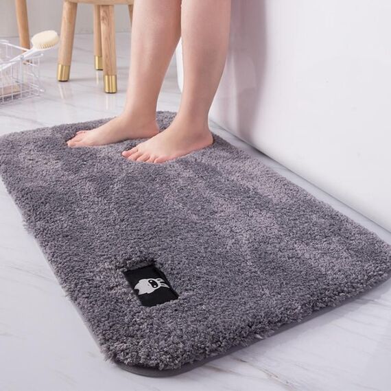 Tappetino da bagno assorbente per WC da bagno Tappetino da letto antiscivolo per camera da letto, dimensioni: 60x90cm (grigio scuro)