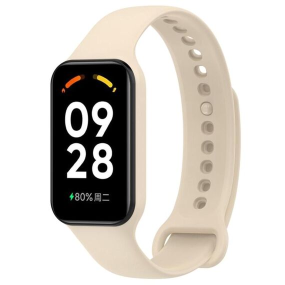 Cinturino integrato in silicone morbido xDfind per Redmi Band 2 / Xiaomi Smart Band 8 Active (bianco sogno)