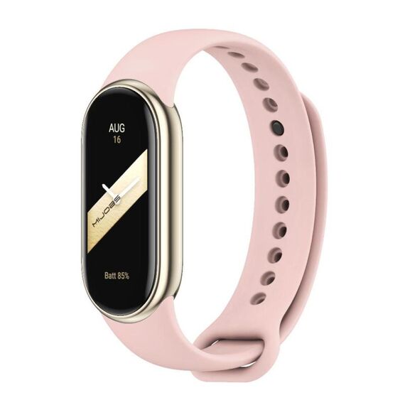 Per Xiaomi Smart Band 10/9/8 xDfind Cinturino in silicone tinta unita con fibbia in metallo (rosa)