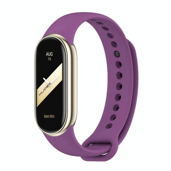 Cinturino per orologio in silicone tinta unita con fibbia in metallo xDfind per Xiaomi Smart Band 10/9/8 (viola)
