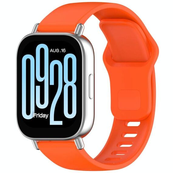 Cinturino in silicone con fibbia inversa tinta unita per Redmi Watch 5 Active / Watch 5 Lite xDfind (arancione)