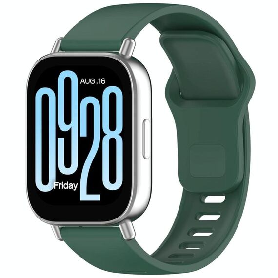 Cinturino in silicone con fibbia inversa tinta unita per Redmi Watch 5 Active / Watch 5 Lite xDfind (verde pino)