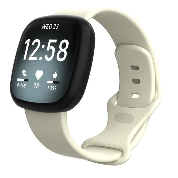Cinturino in silicone per Fitbit Versa 4 / Versa 3 / Sense2 / Sense xDfind, taglia: L (albicocca)
