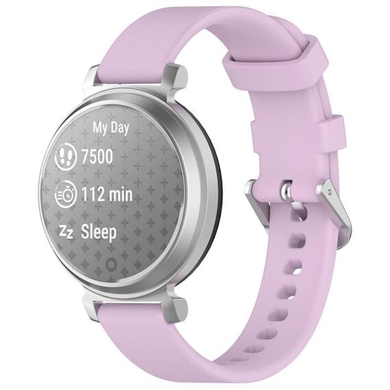 Cinturino in silicone con fibbia argentata a sgancio rapido per Garmin Lily 2 xDfind (viola)