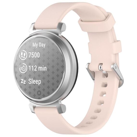 Cinturino in silicone con fibbia argentata a sgancio rapido per Garmin Lily 2 xDfind (rosa)