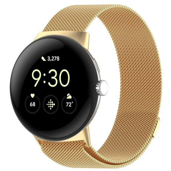 Cinturino magnetico in metallo milanese xDfind per Google Pixel Watch 3 da 45 mm (oro)