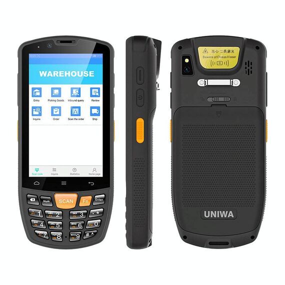 UNIWA HS006 Scanner di codici QR per PDA industriale, 3 GB + 32 GB, Android 11 MediaTek MT6762 Octa Core da 4,0 pollici, NFC, rete: 4G (spina UE)