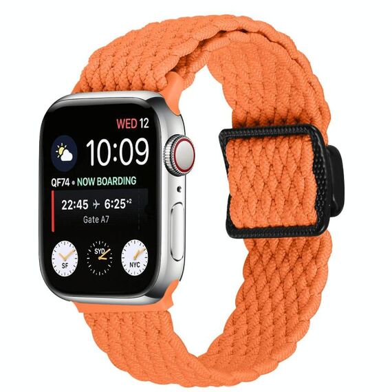 Cinturino elastico in tessuto con fibbia magnetica per Apple Watch da 46 mm / 49 mm / 45 mm / 44 mm (arancione)