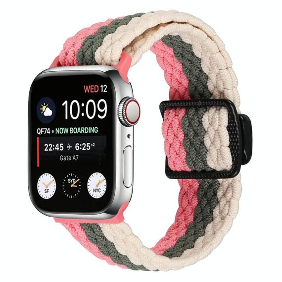 Cinturino elastico intrecciato con fibbia magnetica per Apple Watch da 46 mm / 49 mm / 45 mm / 44 mm (tre colori)