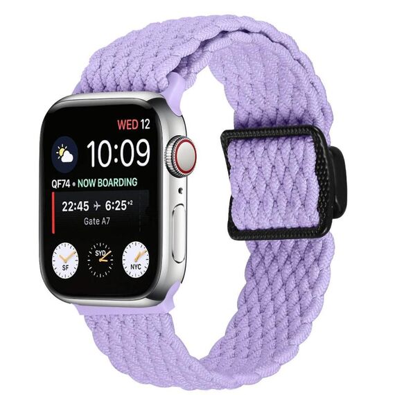 Cinturino elastico intrecciato con fibbia magnetica per Apple Watch da 42 mm / 41 mm / 40 mm / 38 mm (viola)