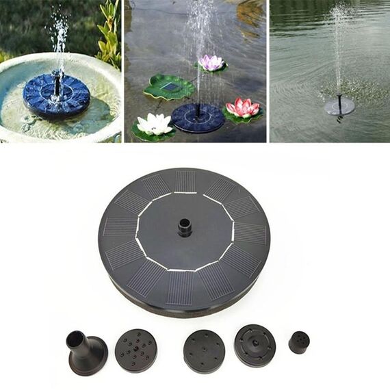 Cascata della fontana galleggiante solare automatica da giardino (nera)