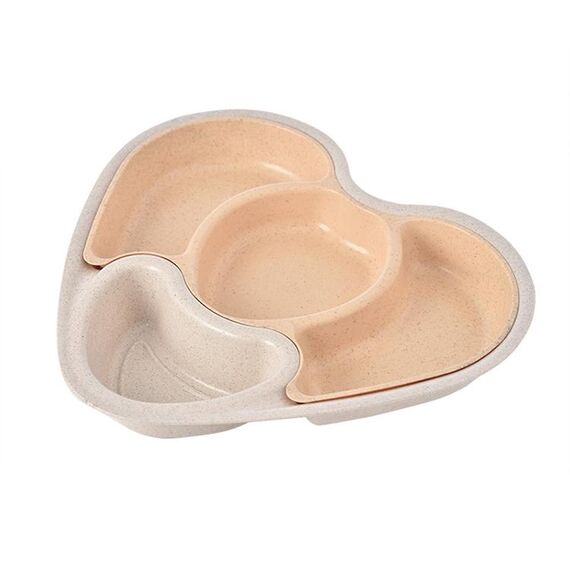 Stoviglie per bambini Piatto diviso per scuola materna (giallo beige)