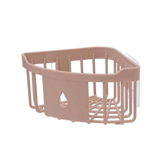 Lavandino da cucina WC Bagno Mensola da muro Lavabo Triangolo Portaoggetti in plastica(Rosa)